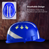 Blue Reflective Type Safety Helmet W-036 Blue