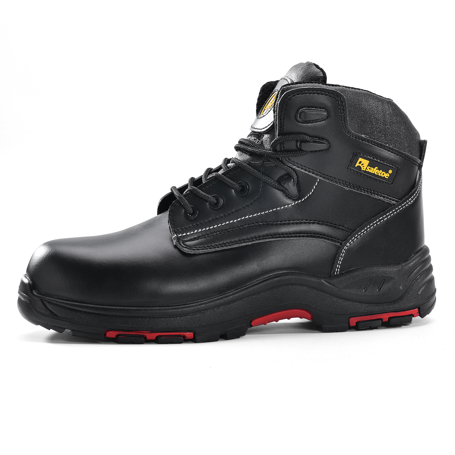 Waterproof EH work boots in black