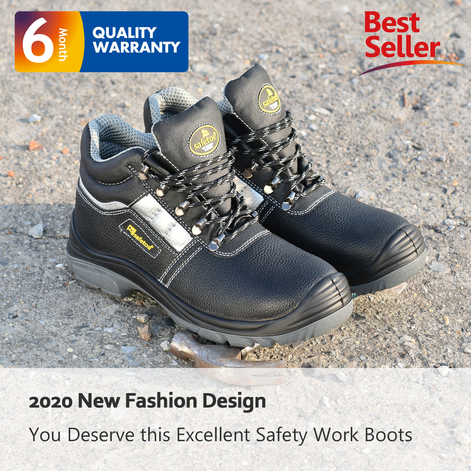 Site Black Protective Work Boots