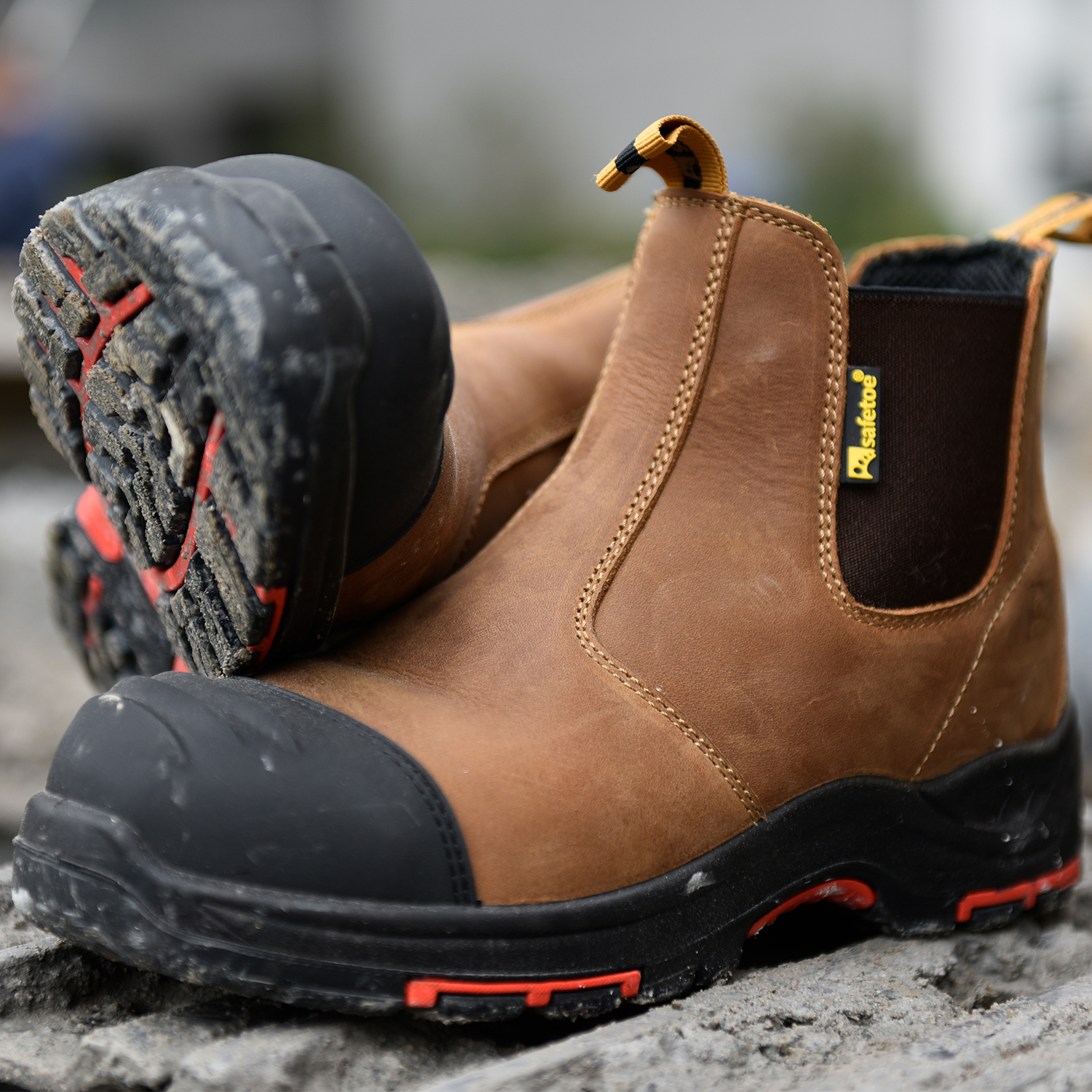 Slip on Electrical Insulation Rubber Steel Toe Insulated Work Safety Boots