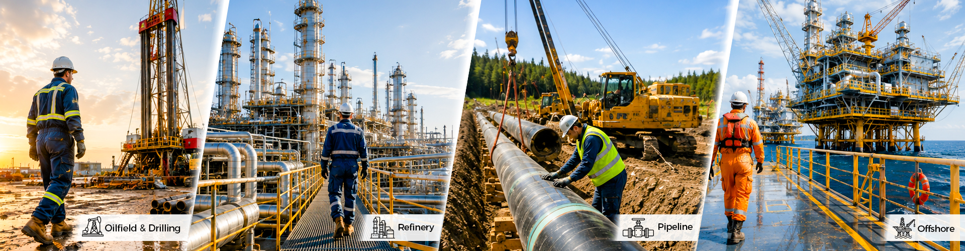 Safety Boots for Different Oil & Gas Worksites Oilfield refinery pipeline and offshore safety boot work environments