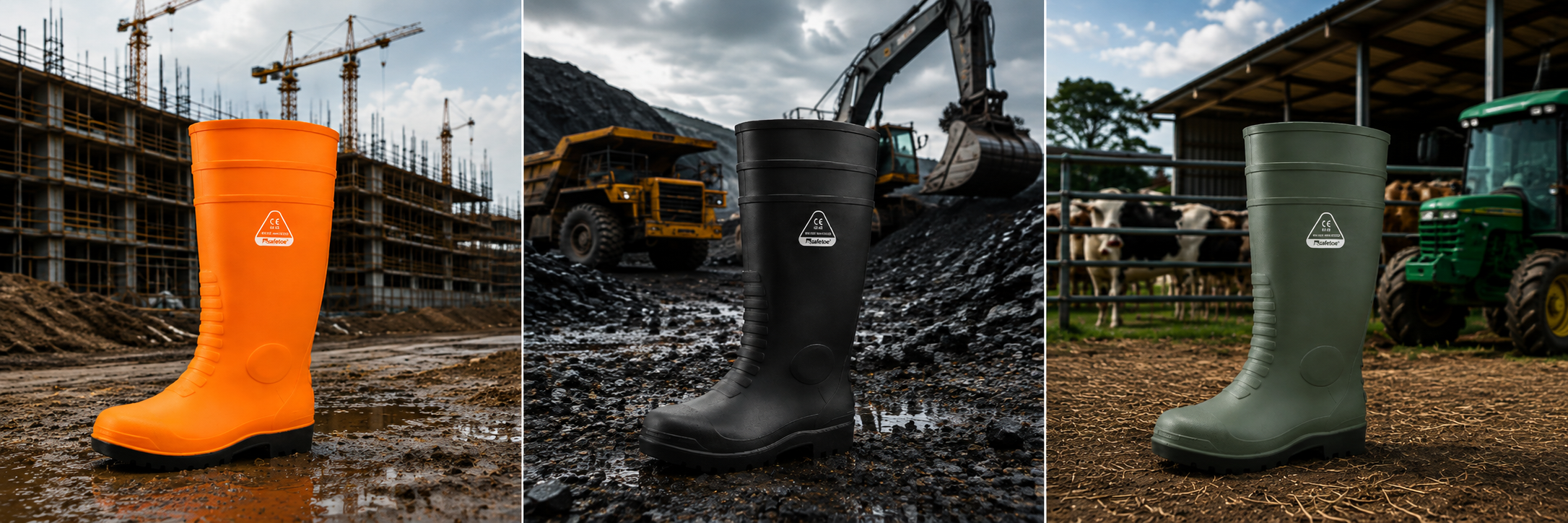 Safety Wellington Boots by Industry Safety Wellington boots for construction mining and agriculture work