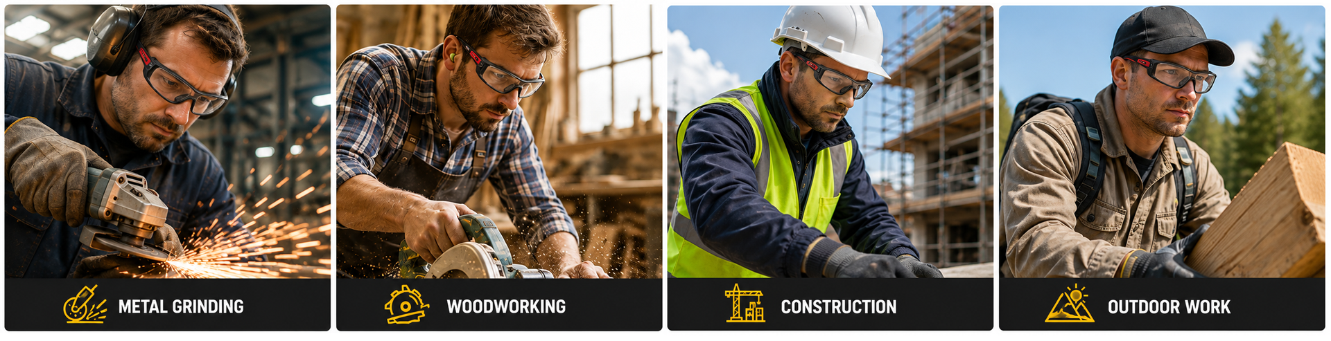 Foam-Lined Safety Glasses for Dusty Work Environments Foam-lined safety glasses for grinding, woodworking, construction and dusty outdoor work
