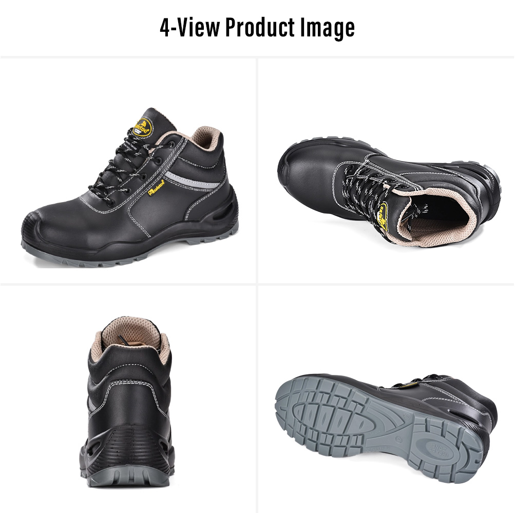 M-8371 S3 Manufacturing Safety Boots 4 views Four views of Safetoe M-8371 S3 safety boots for manufacturing work