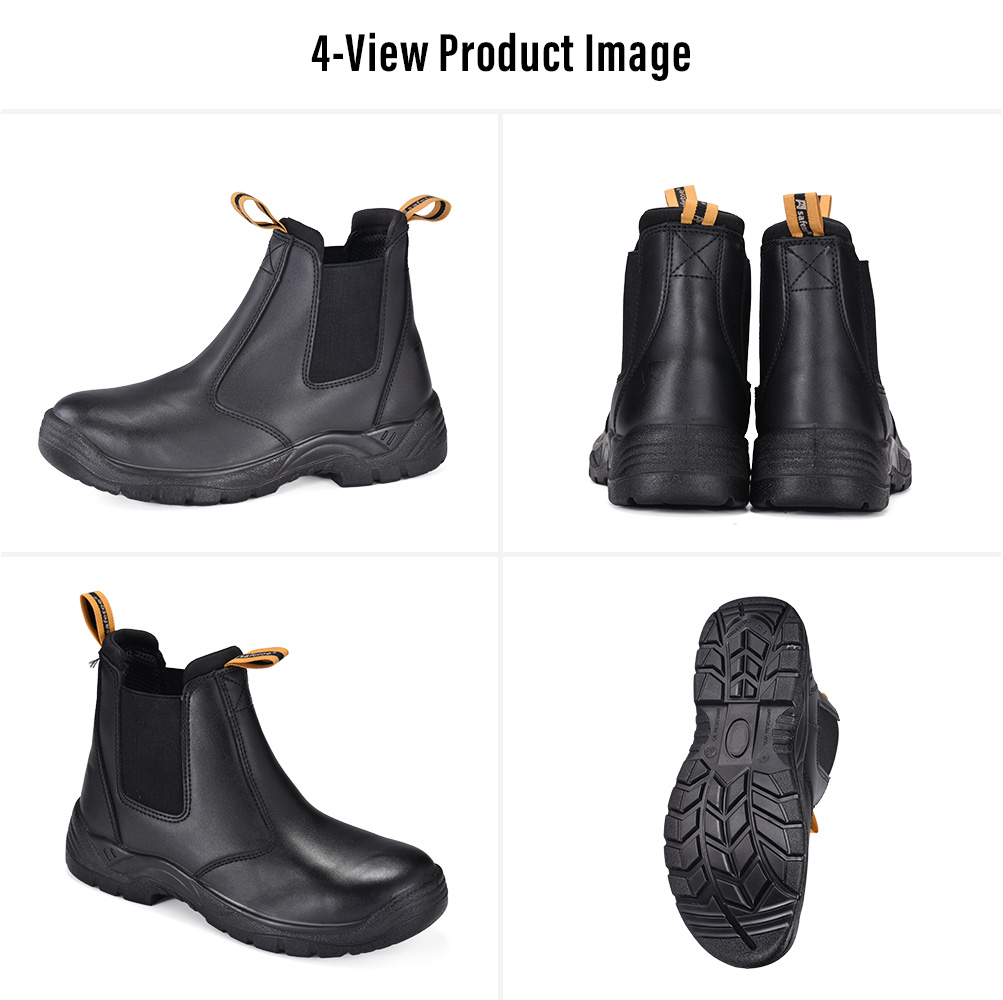 M-8025 SiteShield Pro Slip-On Safety Boots Multi-View M-8025 SiteShield Pro Black Steel Toe Slip-On Safety Work Boots Multi-View