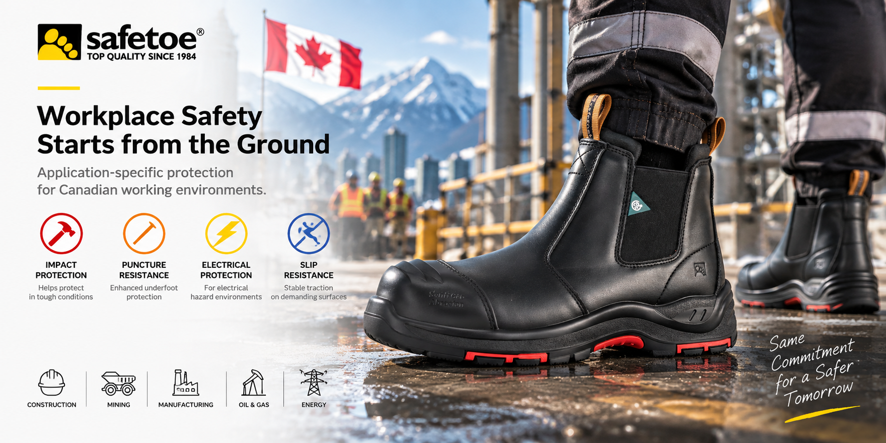 CSA Z195 Safety Footwear for Canadian Work Environments CSA Z195 safety footwear for Canadian workplaces with impact puncture electrical and slip protection