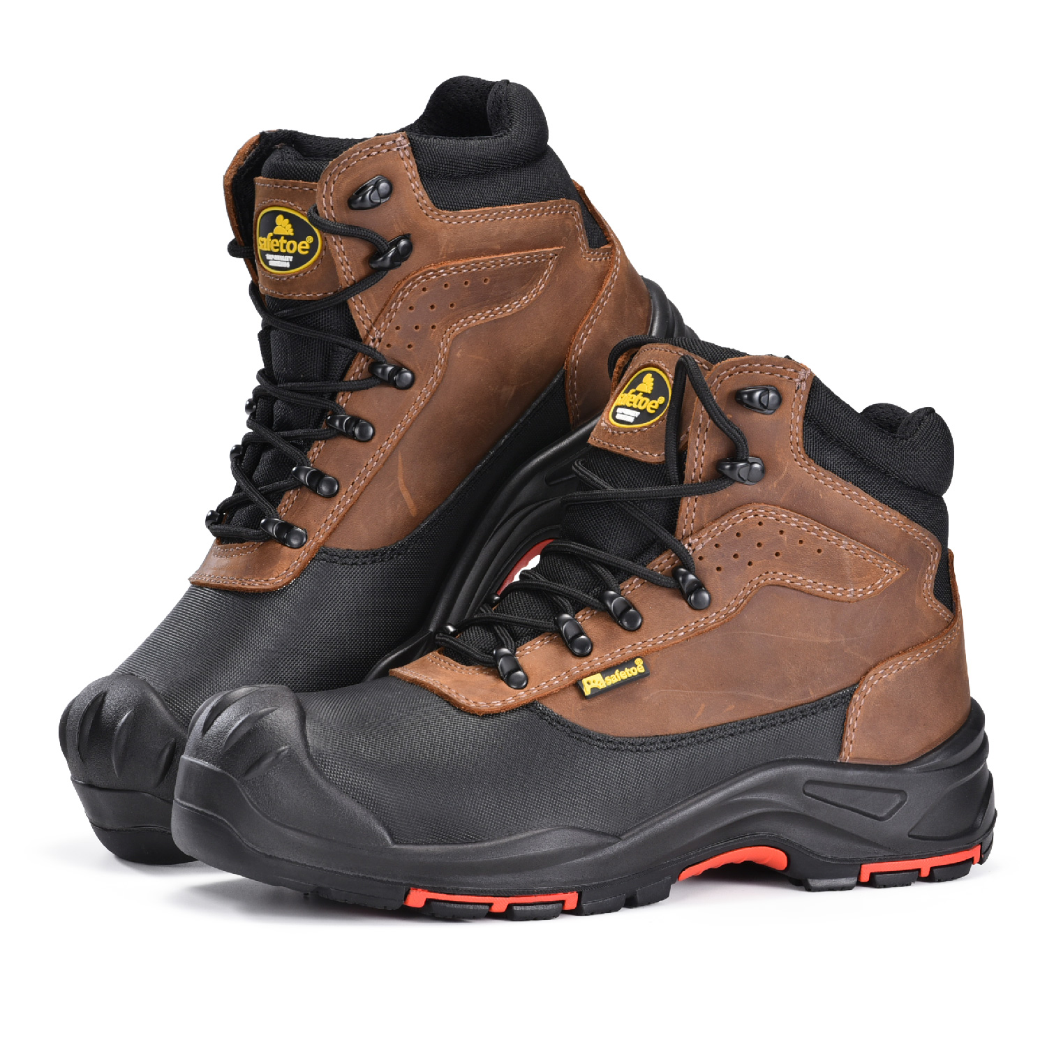 Most Comfortable Nubuck Leather Slip Resistant Safety Boots With Composite Toe for Men M-8563