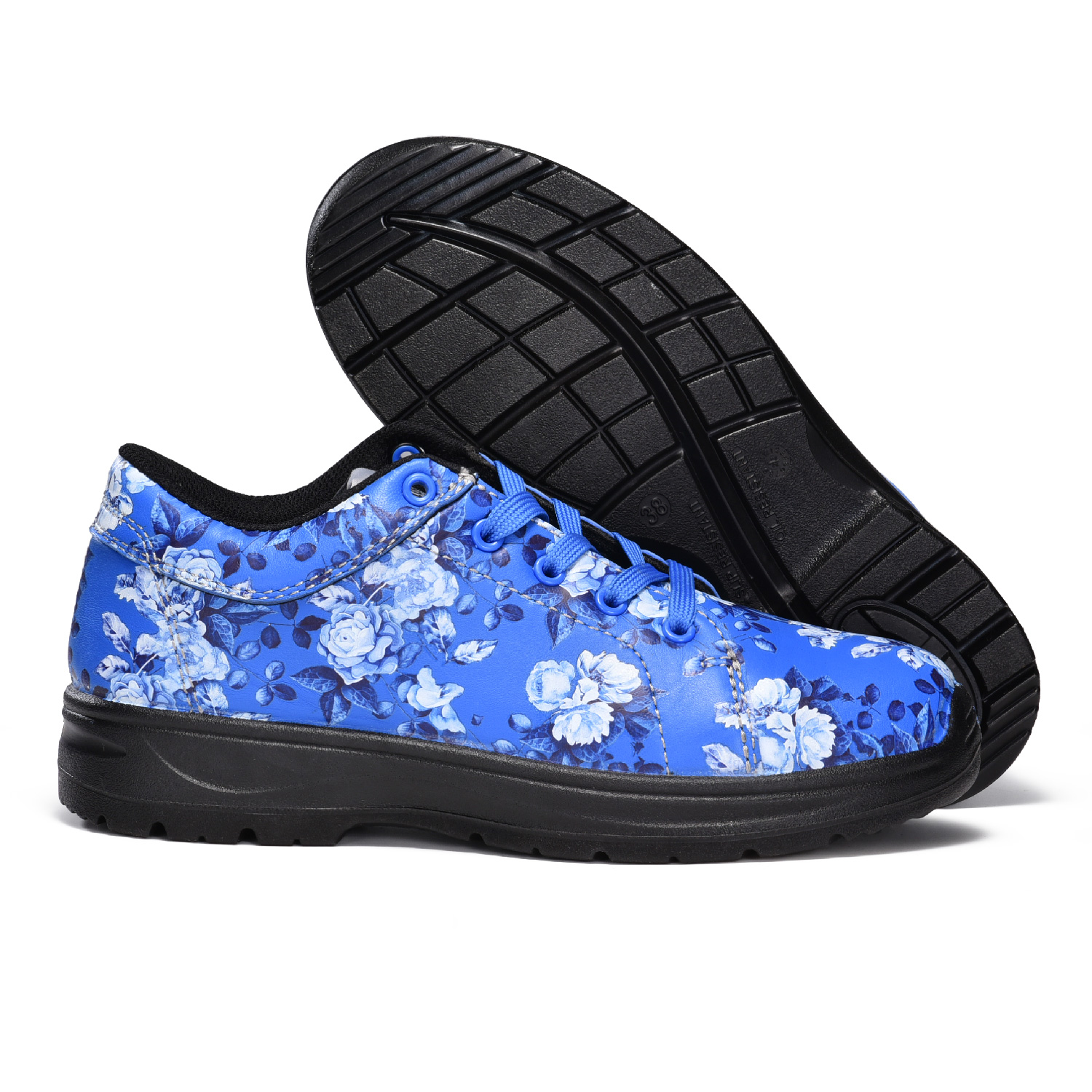 Garden Design Waterproof Steel Toe Safety Shoes for Women L-7526 Blue
