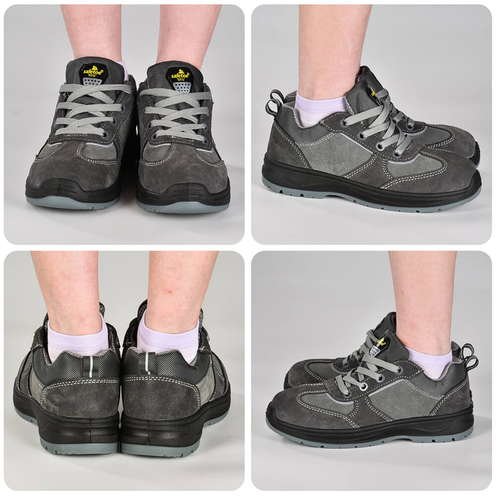 Women Steel Toe Slip Resistant Safety Work Shoes for Women L-7508W Suede