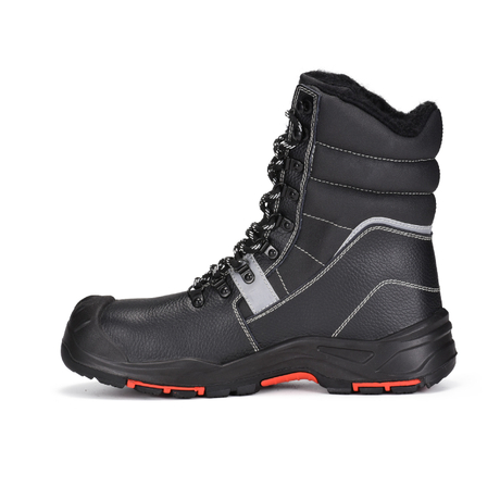 Steel Toe Winter Safety Boots with Warm Lamb Fur Lined H-9439