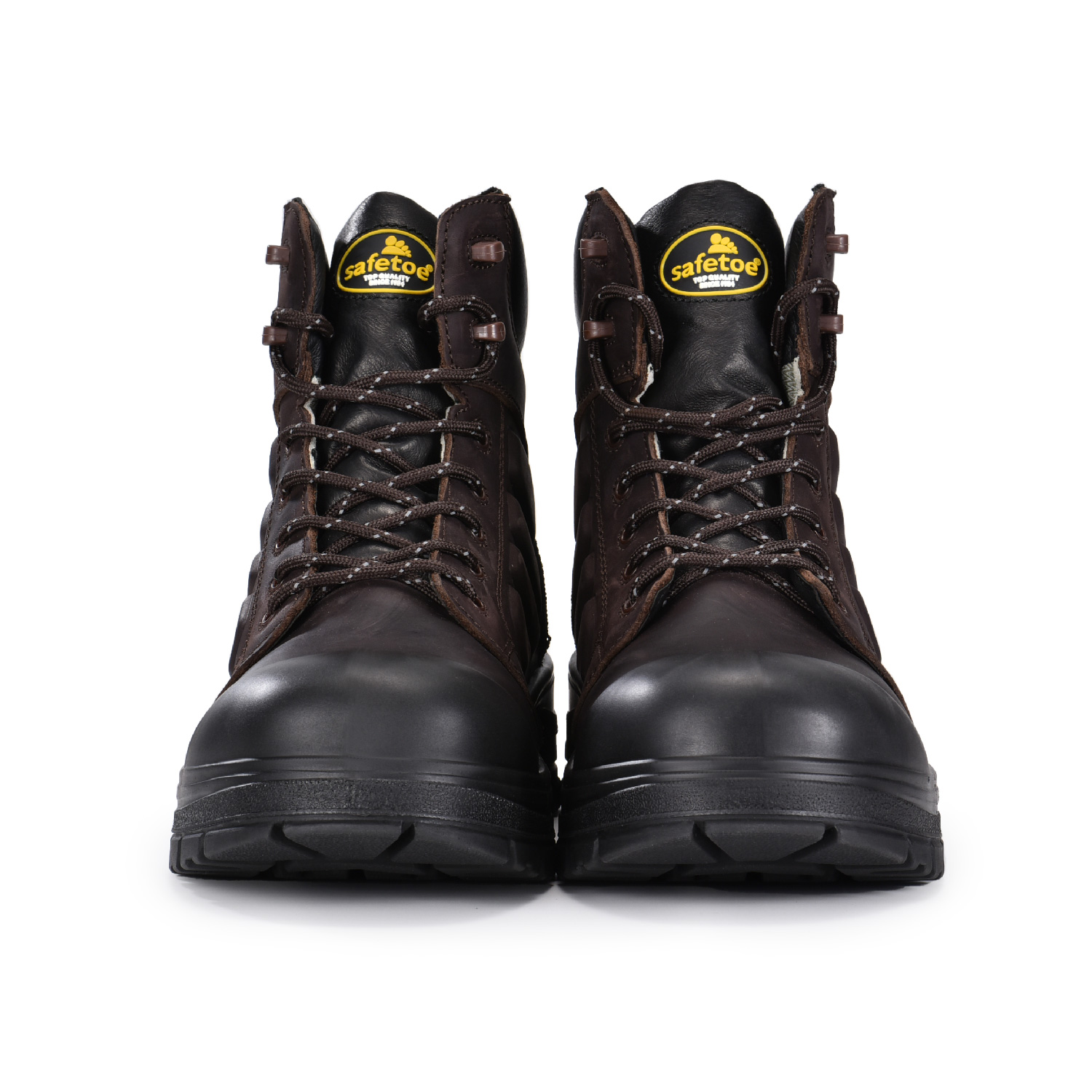 Waterproof Durable Leather Lace Up Work Boots for Me M-8558