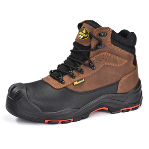 Nubuck Leather Slip Resistant Most Comfortable Work Boots With Composite Toe for Men M-8562