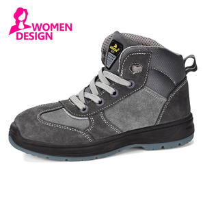 Womens Steel Toe Cap Best Safety Work Boots for Ladies M-8516W Suede