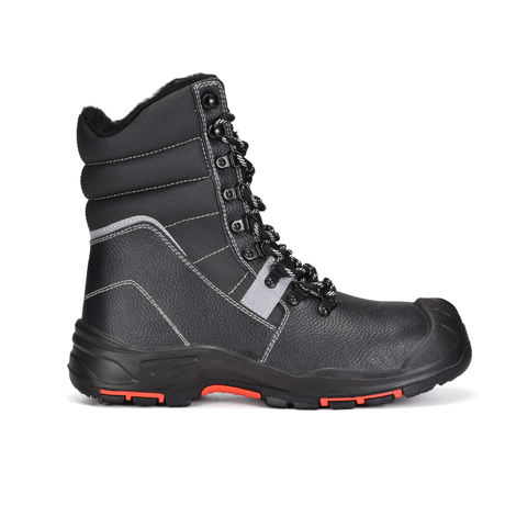 Steel Toe Winter Safety Boots with Warm Lamb Fur Lined H-9439