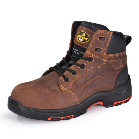 Durable and Protective Brown Men's Safety Boots Chukka Work Boots M-8552B