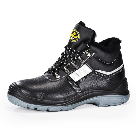 Mens Winter Warm Safety Work Boots with Steel Toe for Construction M-8027 Fur