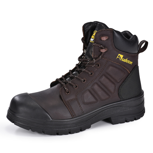 Waterproof Durable Leather Lace Up Work Boots for Me M-8558