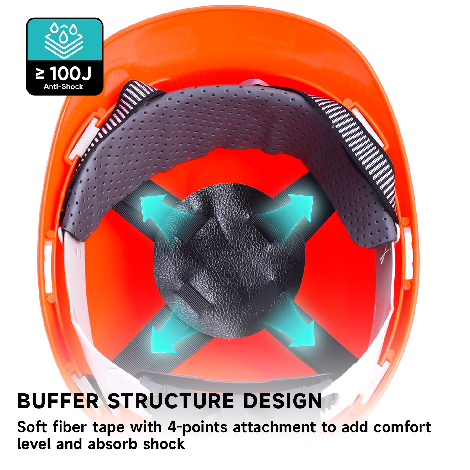 Construction Work Safety Helmets W-003 Orange