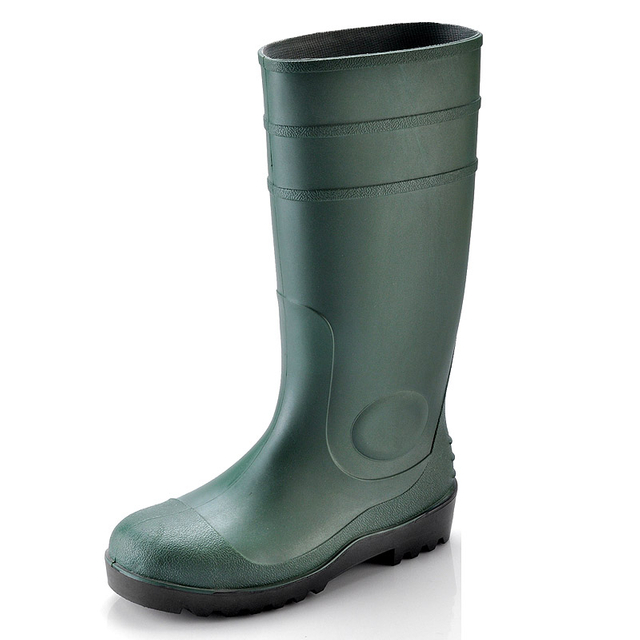 Waterproof PVC Safety Boots W-6037 Green