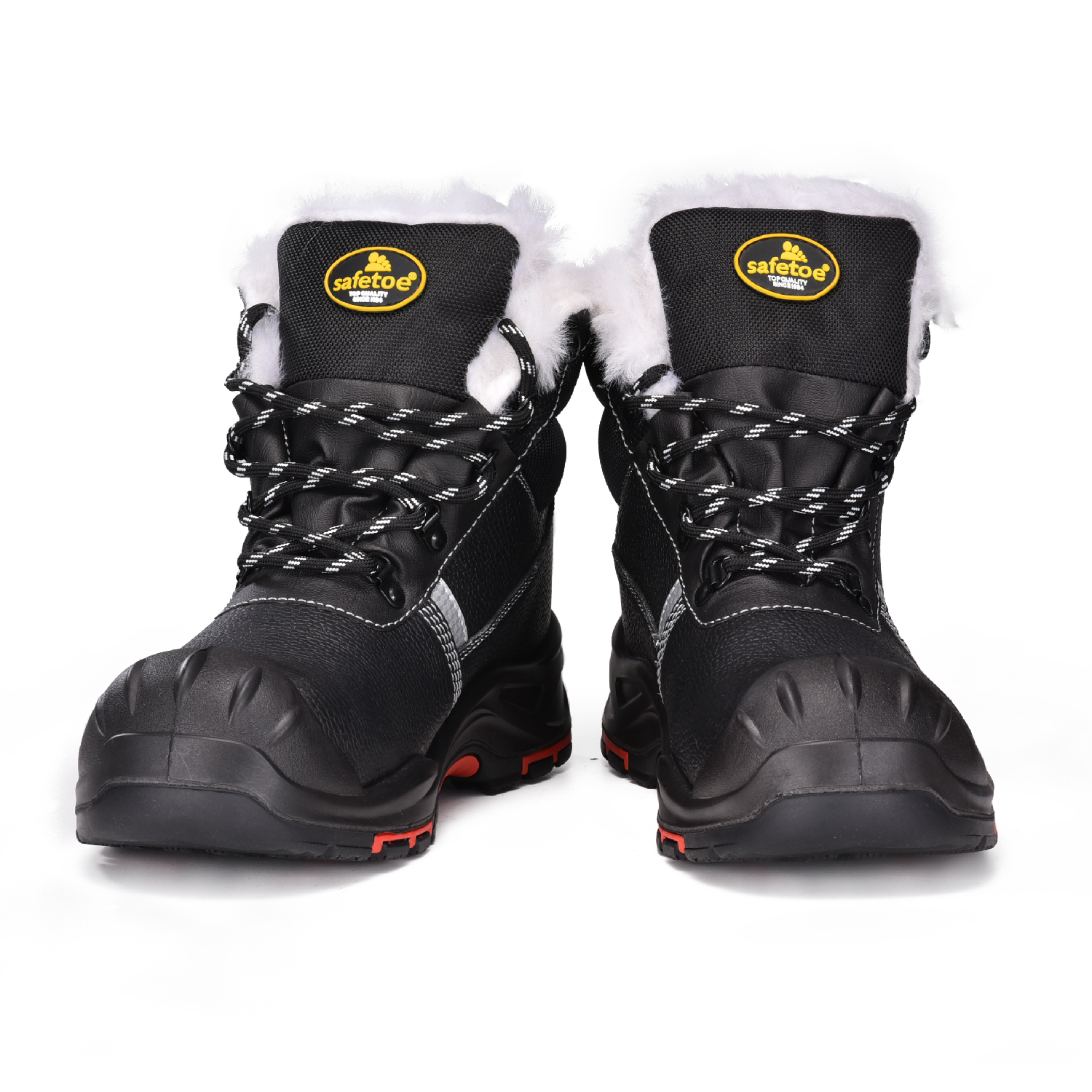 Fur Lined Composite Toe Winter Safety Boots for Cold Weather M-8573