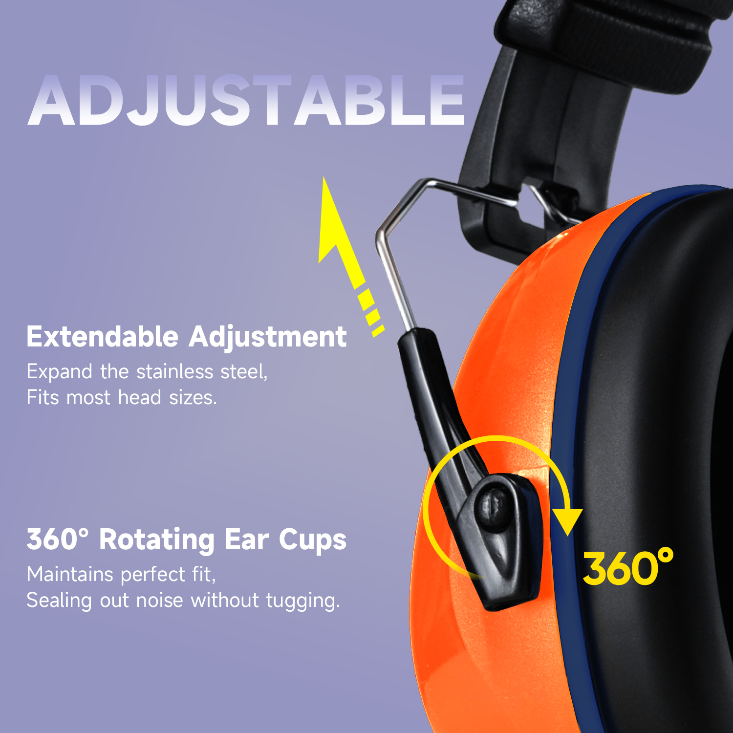 ABS Hearing Protection Ear Muffs Protective Ear Muffs Ready Stock FM-1B Red