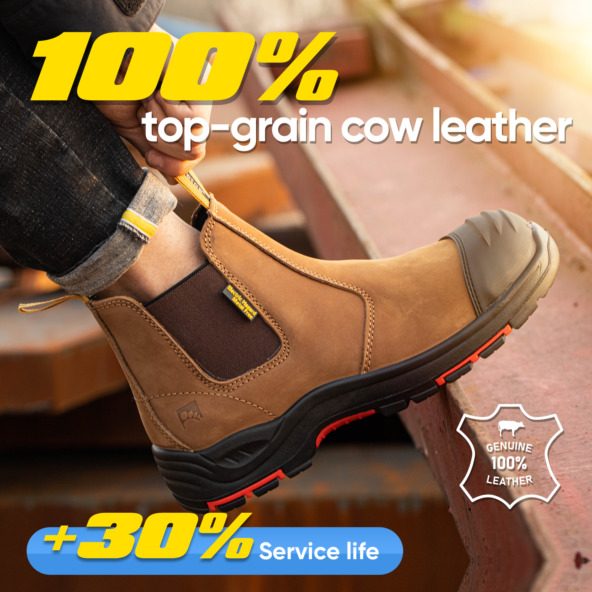 Slip on Electrical Insulation Rubber Steel Toe Insulated Work Safety Boots