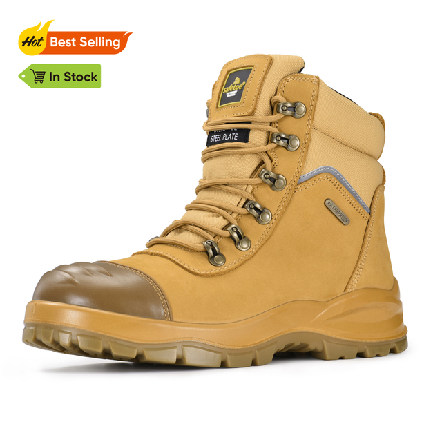 Safety Work Boots Composite Toe Waterproof Membrane M-8577 Beige