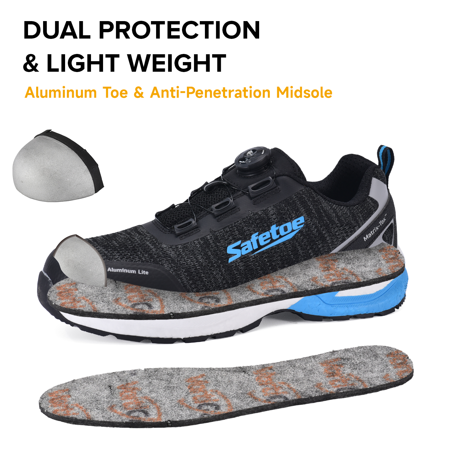 S1P Aluminum Toe & Anti-Slip for Logistics Workers L-7609 Blue