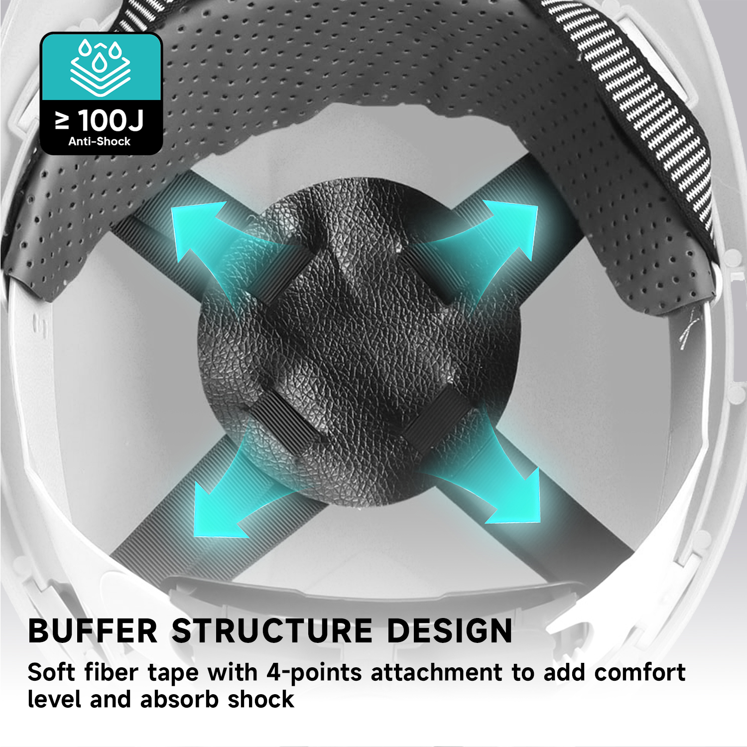 Underground Utility Safety Helmet with Headlamp and Reflective Strips