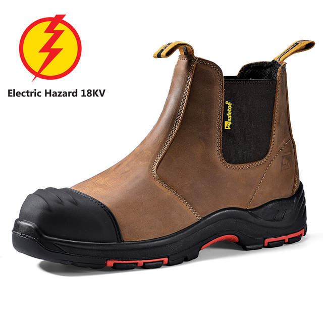 Slip on Electrical Insulation Rubber Steel Toe Insulated Work Safety Boots