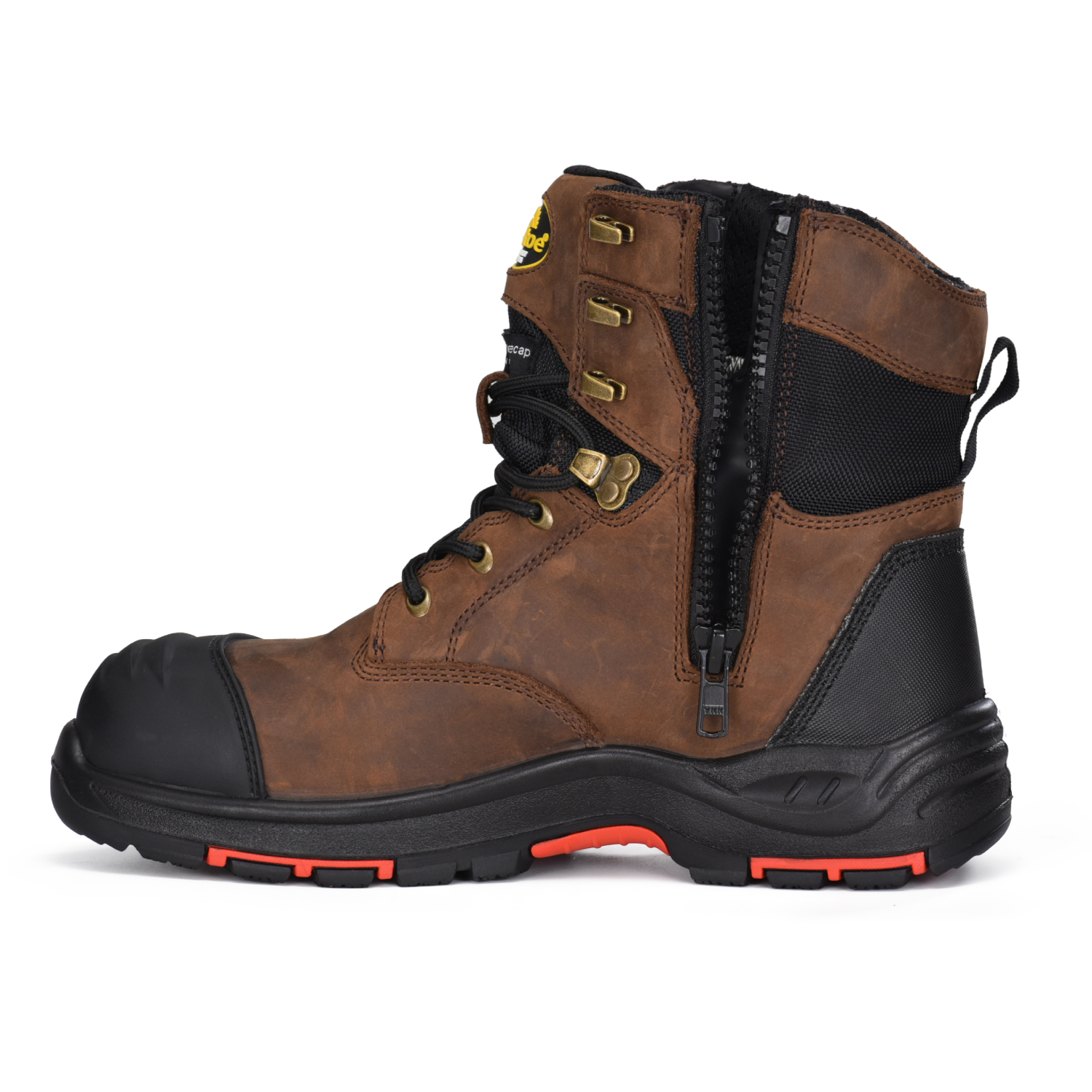 Slip Resistant Work Boots S7 Waterproof Safety Boots For Men M-8580 Brown