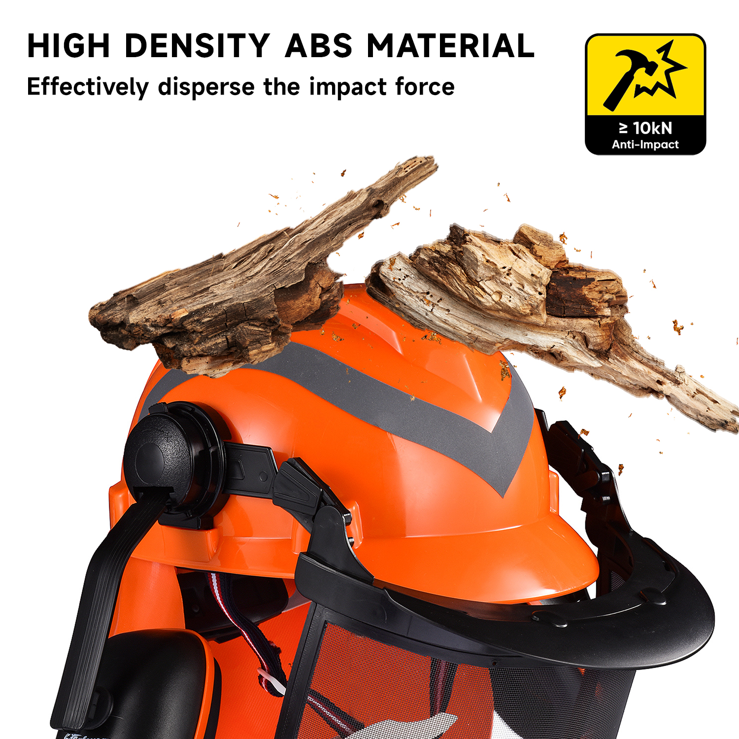 Forest Helmets & Face Shield Protection Hat M-5009 Orange