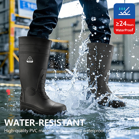 Waterproof Rubber Gum Boots W-6038 Black
