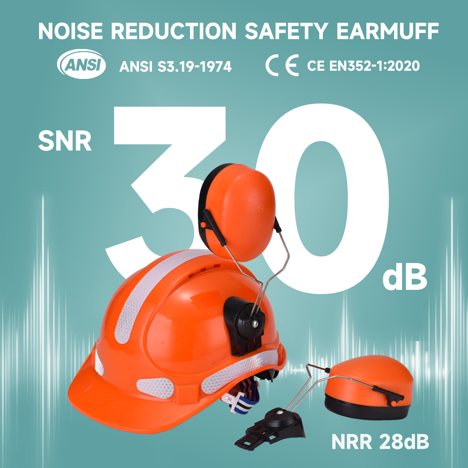 High Quality Ear Muffs E-2008D Orange