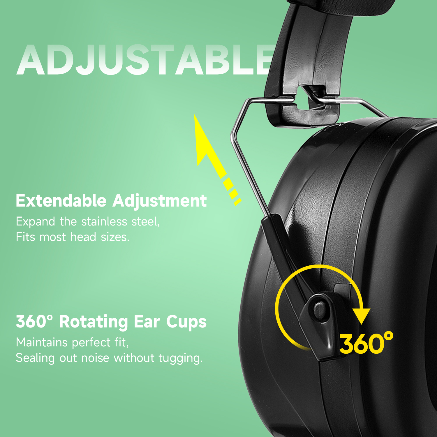 Ready Stock ABS Protective Ear Muffs EM-5002 Black