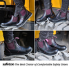 Best Non Slip Work Shoes Composite Toe Pull on Womens Work Boots