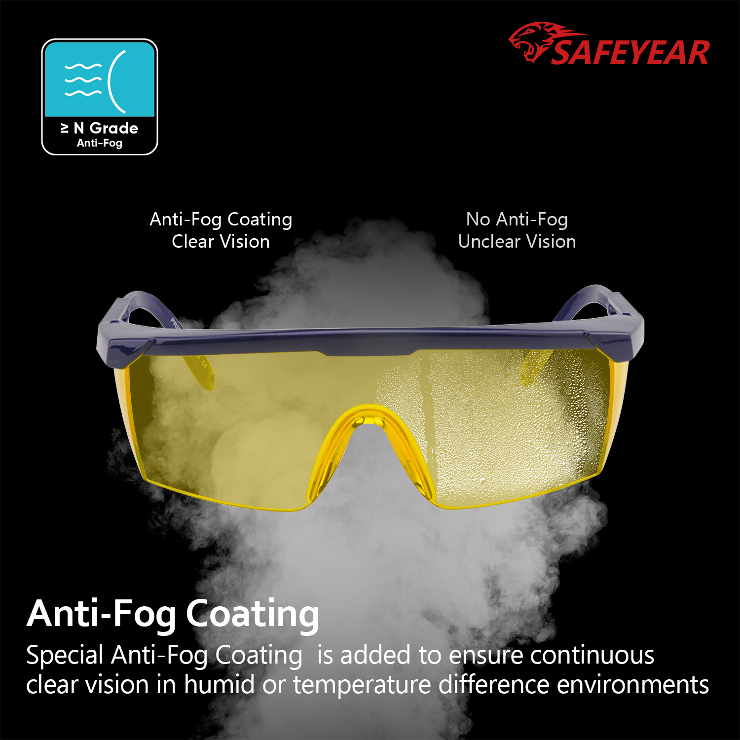 Laser Protection PC Safety Glasses KS102 Yellow
