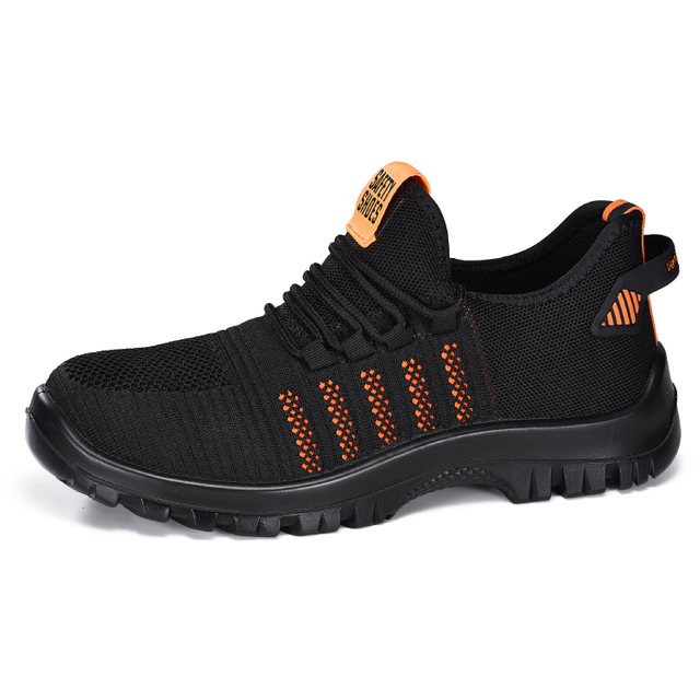 Light Weight & Breathable Summer Slip on Worker Shoes L-7540 Orange