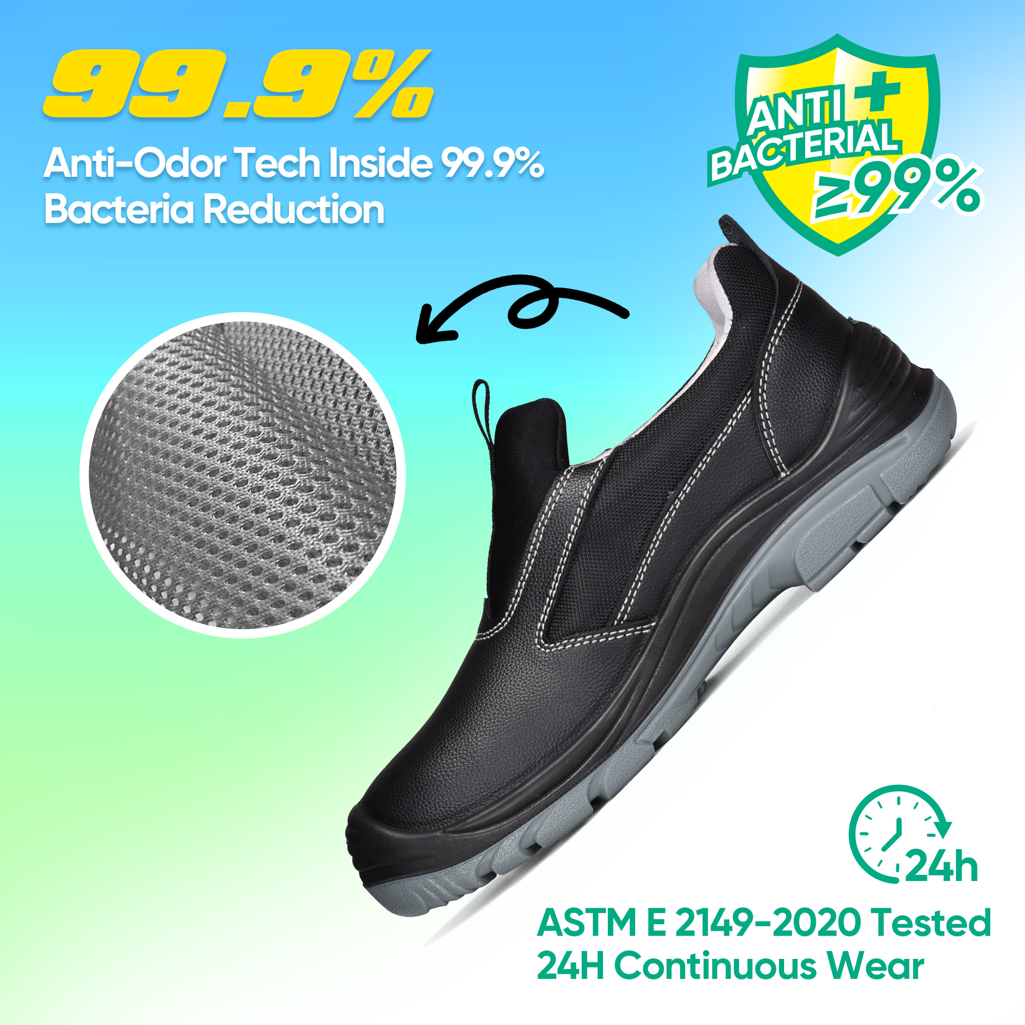 Super Laceless Low Cut S3 Steel Toe Cap Safety Shoes L-7525