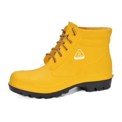 Steel Toe Yellow Short Boots Steel Toe Rain Boots W-6050 Yellow