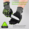 HDPE Cut Level Gloves Protective Work Gloves TPR9004 Green