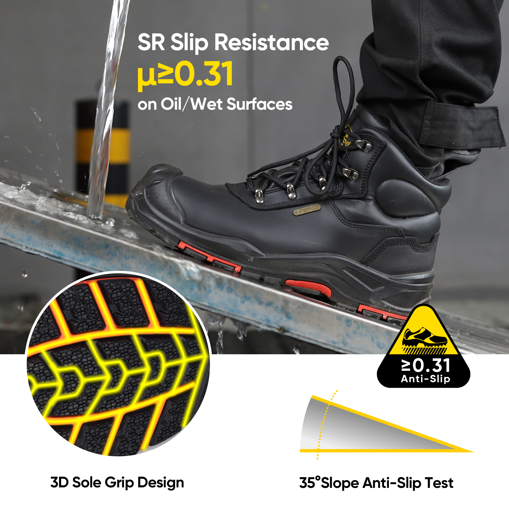 Chemical Resistant Boots Membrane Lining Work Boots with Composite Toe- M-8565
