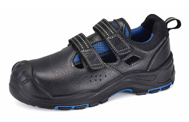 Velcro Design Safety Sandals L-7585 Blue / Metal Free