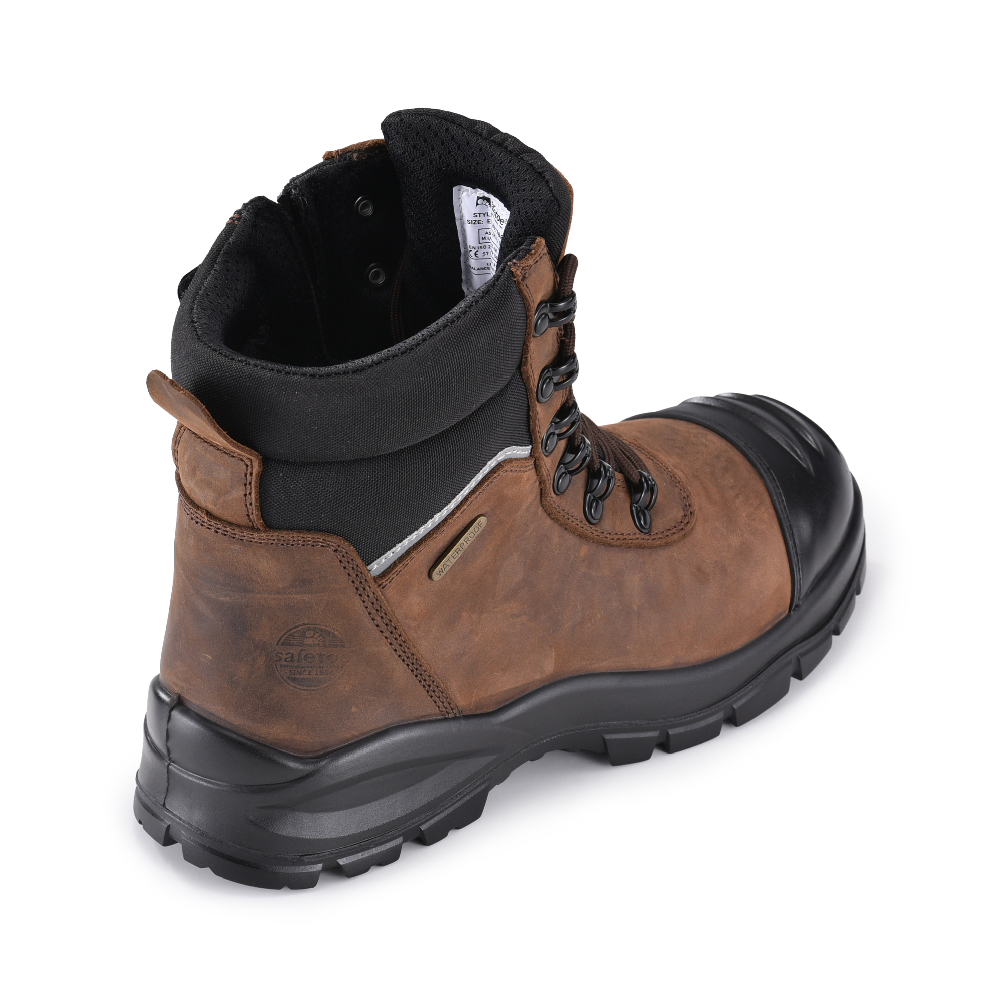  Composite Toe Safety Work Boots Waterproof Membrane M-8577 Brown