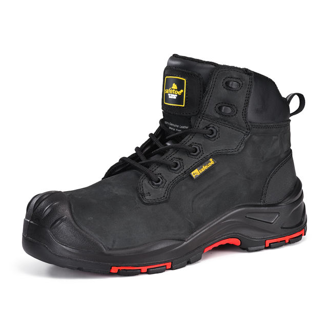 Work Boots Metal Free Oil & Slip Resistant Superior Metal Free Safety Work Boots M-8552 Black