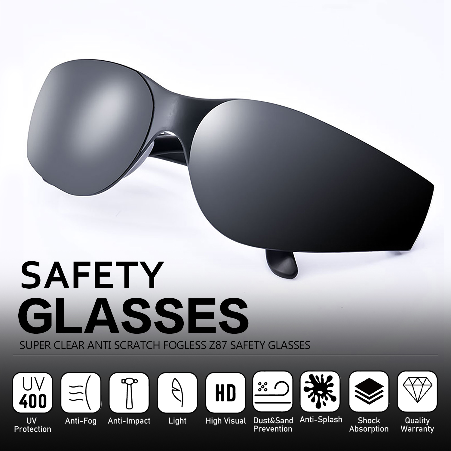 Protective Safety Sunglasses SG001 Black