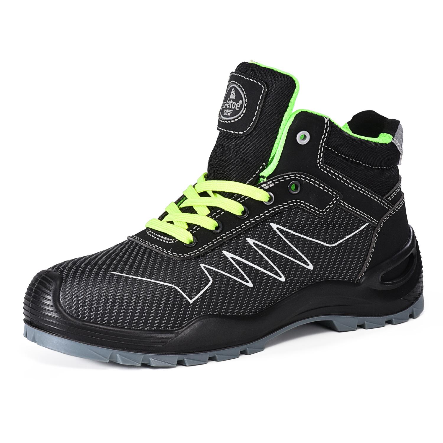 Breathable Light Weight Sports Style Fabric Safety Shoes For Men-M-8576