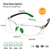 Ready Stock Anti-Fog Safety Glasses Anti-Scratch ANSI Z87.1 CE EN166 SG003 Green