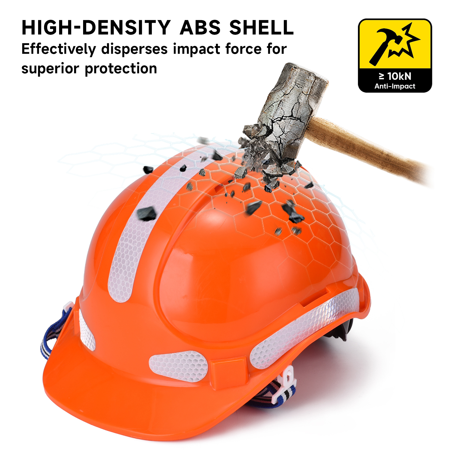  Vented Safety Helmet with Earmuffs Hearing Protection