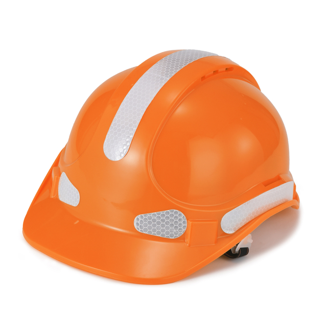 Hi-Vis Vented Safety Helmet with Reflective Strips